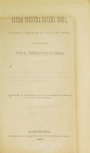 Llegó nuestra última hora