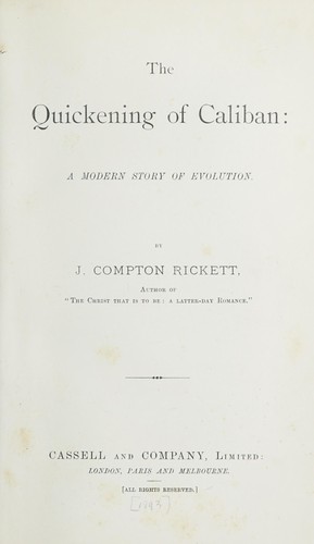 The quickening of Caliban