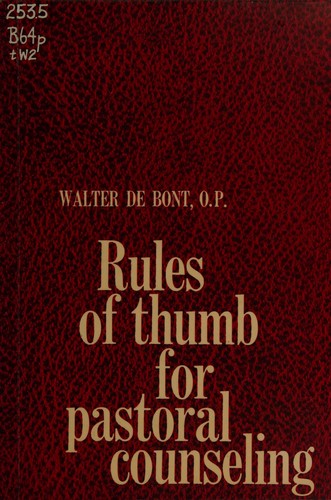 Rules of thumb for pastoral counseling