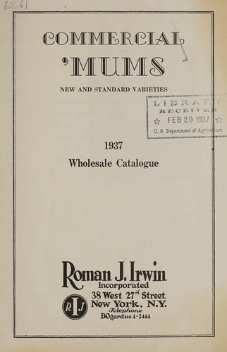 Commercial 'mums, new and standard varieties