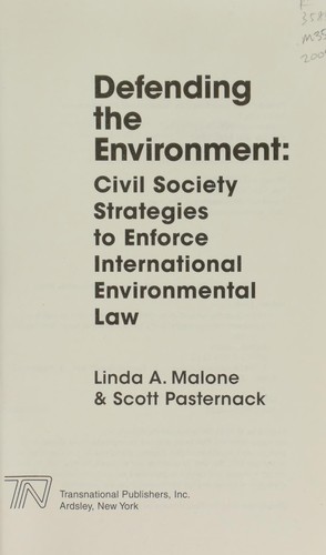 Defending the environment
