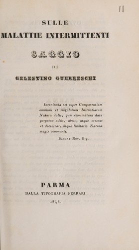 Sulle malattie intermittenti saggio