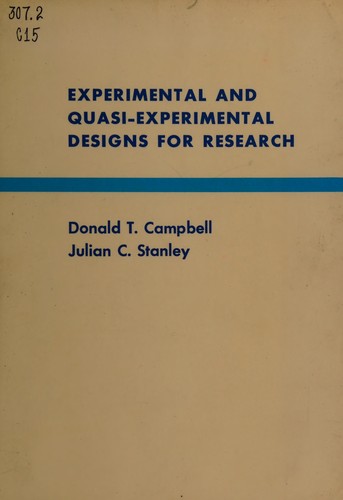 Experimental and quasi-experimental designs for research