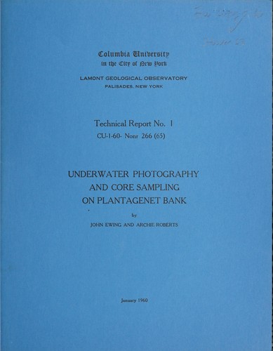 Underwater photography and core sampling on Plantagenet Bank