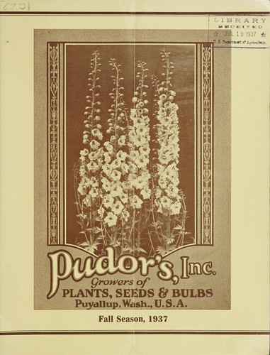 Pudor's, Inc., growers of plants, seeds & bulbs