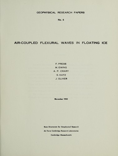 Air-coupled flexural waves in floating ice