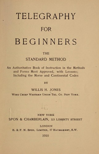 Telegraphy for beginners