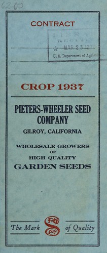 Contract crop 1937