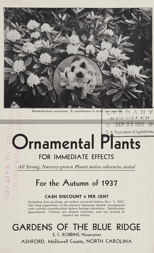 Ornamental plants for immediate effects