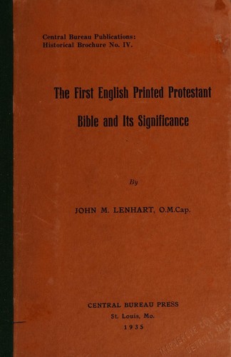 The first English printed Protestant Bible and its significance