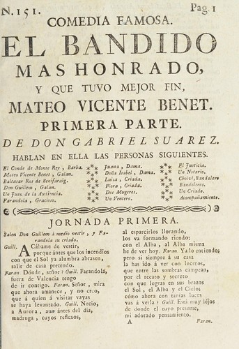 El bandido mas honrado, y que tuvo mejor fin, Mateo Vicente Benet