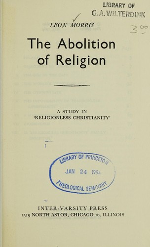 The abolition of religion