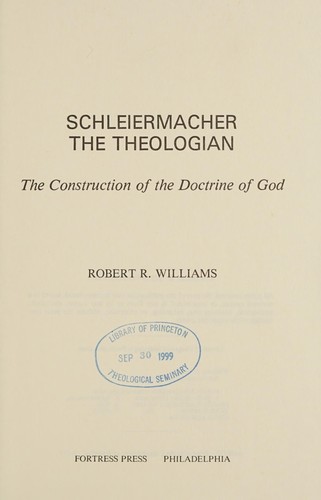 Schleiermacher the theologian