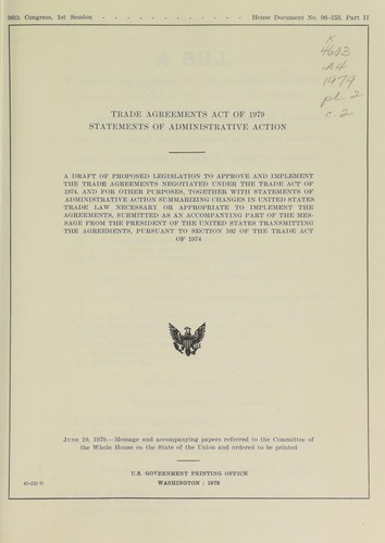 Trade Agreements Act of 1979