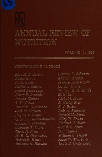 Annual review of nutrition