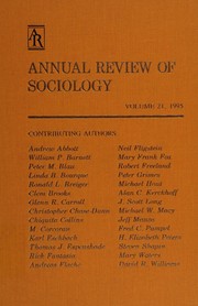 Annual Review of Sociology