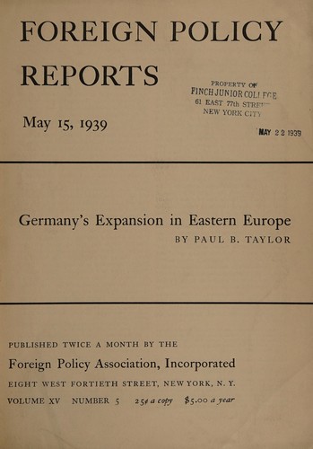 Germany's expansion in eastern Europe