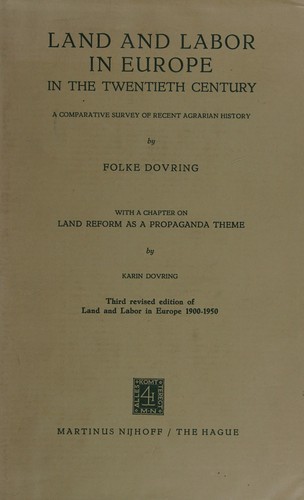 Land and labor in Europe in the twentieth century