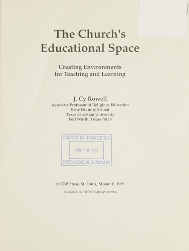 The church's educational space