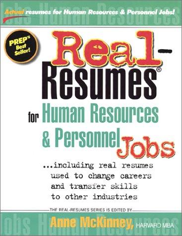 Real-resumes for human-resources & personnel jobs
