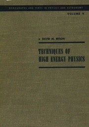 Techniques of high energy physics