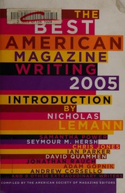 The best American magazine writing, 2005