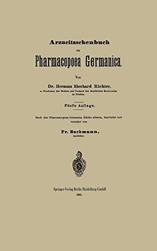 Arzneitaschenbuch Zur Pharmacopoea Germanica