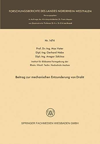 Beitrag zur mechanischen Entzunderung von Draht