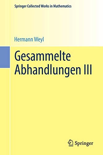 Gesammelte Abhandlungen III