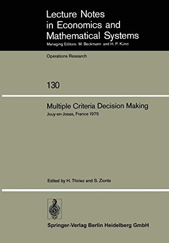 Multiple Criteria Decision Making