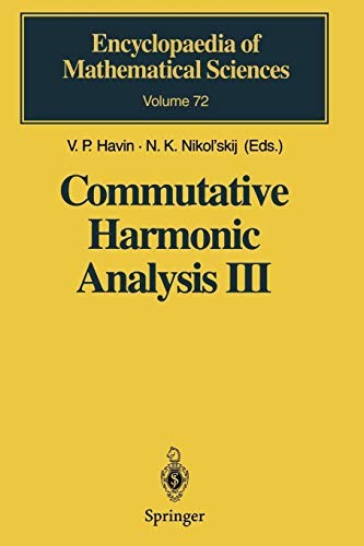 Commutative Harmonic Analysis Iii