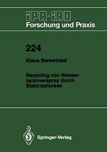 Recycling von Wasserlackoverspray durch Elektrophorese