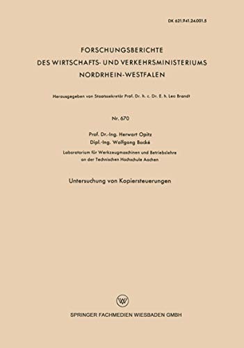 Untersuchung von Kopiersteuerungen   ... Nordrhein-Westfalen )