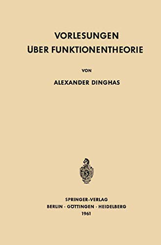 Vorlesungen über Funktionentheorie