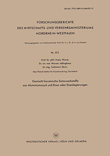 Gemischt keramische Sinterwerkstoffe aus Aluminiumoxyd und Eisen oder Eisenlegierungen