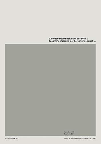 9. Forschungskolloquiums des Deutschen Ausschusses für Stahlbeton