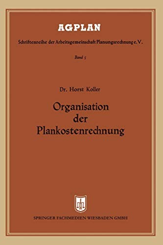 Organisation der Plankostenrechnung