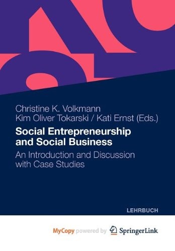 Social Entrepreneurship and Social Business