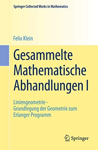 Gesammelte Mathematische Abhandlungen I : Erster Band