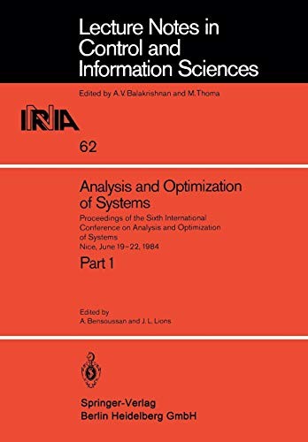 Analysis and Optimization of Systems