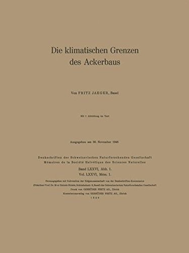 Die klimatischen Grenzen des Ackerbaus