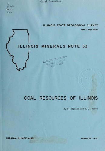 Coal resources of Illinois