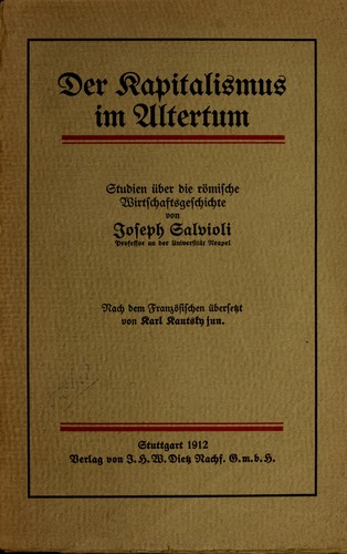 Der kapitalismus im altertum