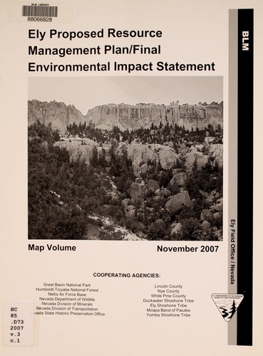 Ely proposed resource management plan/final environmental impact statement