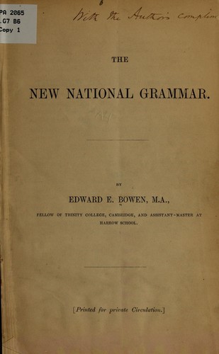 The new national grammar