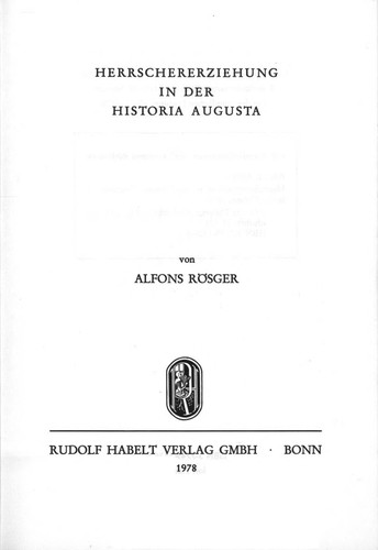 Herrschererziehung in der Historia Augusta