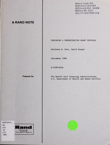 Preparing a demonstration grant proposal