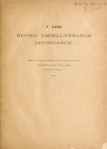 Revisio umbelliferarum Japonicarum