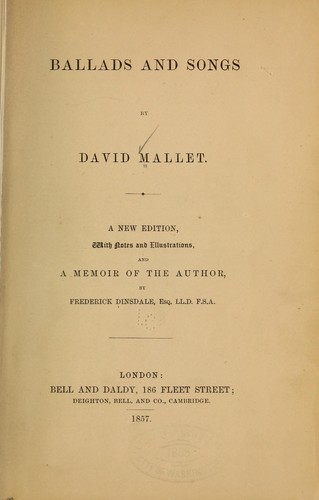 Ballads and songs