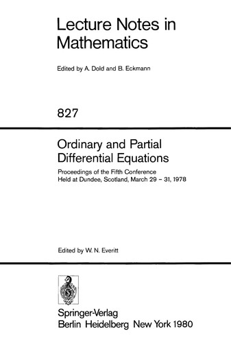 Ordinary and Partial Differential Equations